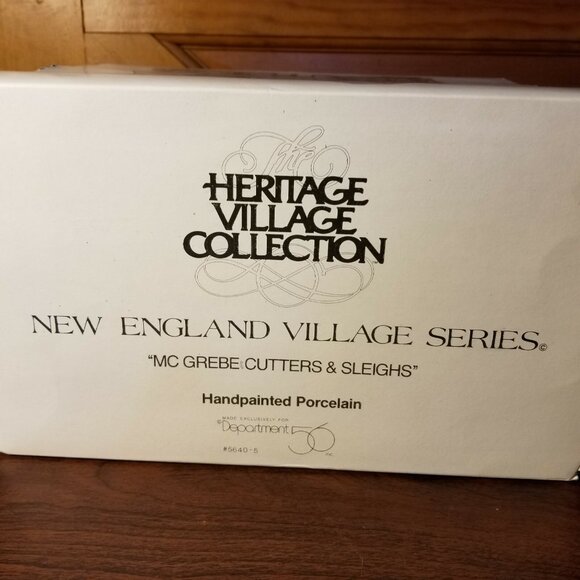 Department 56 McGrebe Cutters and Sleighs 1991 New England Village Heritage - Picture 7 of 7